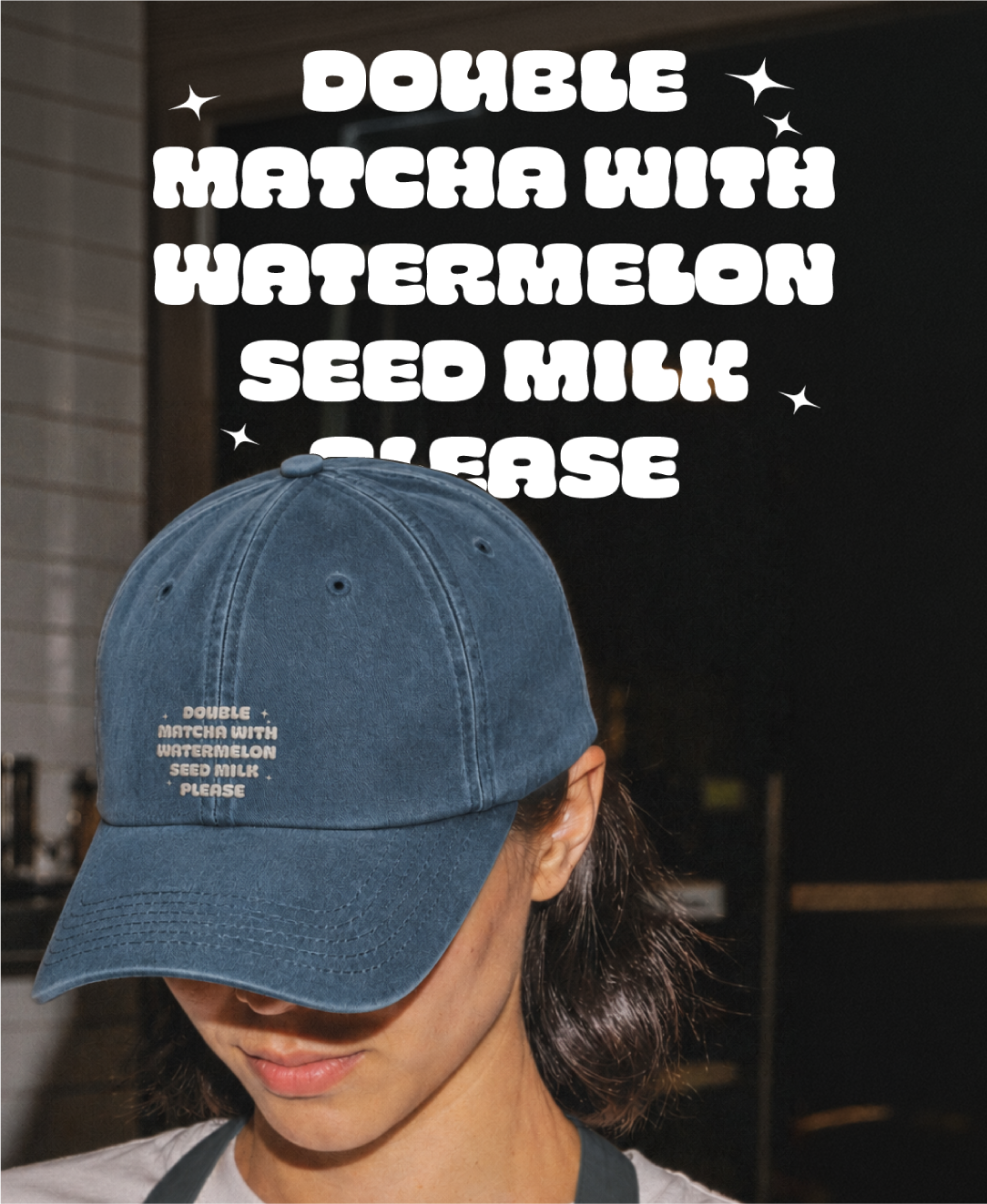 Double Matcha With Watermelon Seed Milk Please Hat